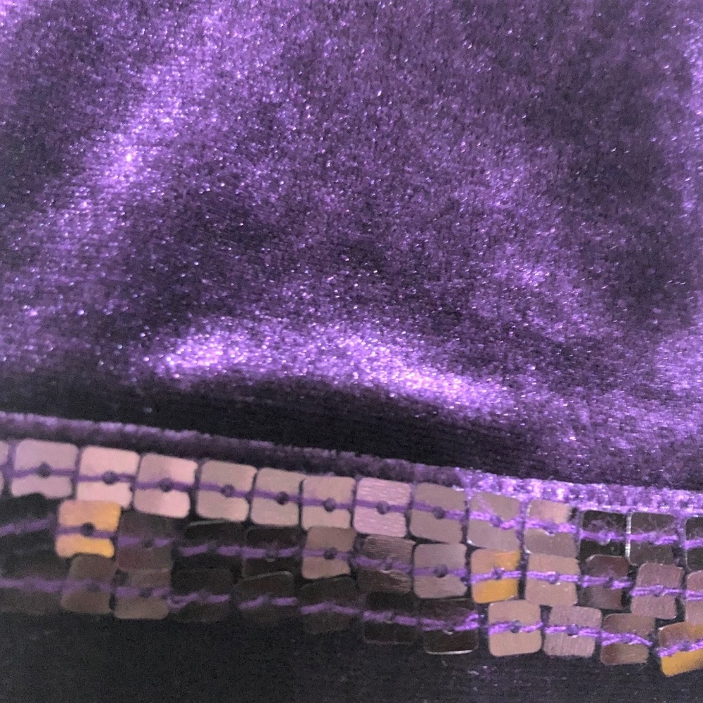 Quacker Factory Purple Velvet Cardigan Long Sleeve - Picture 5 of 5